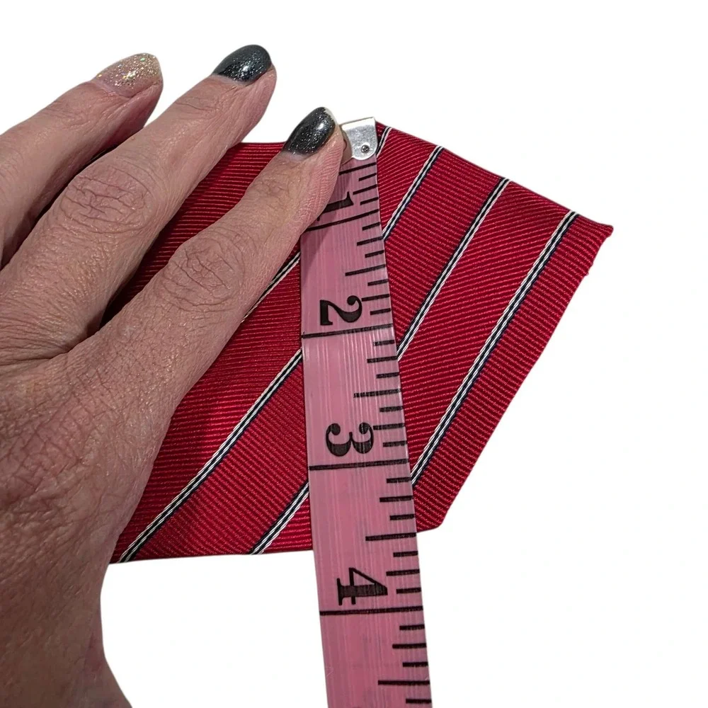 JOS. A. BANK Executive Collection Red Striped Silk Necktie‎ Mens Fashion New